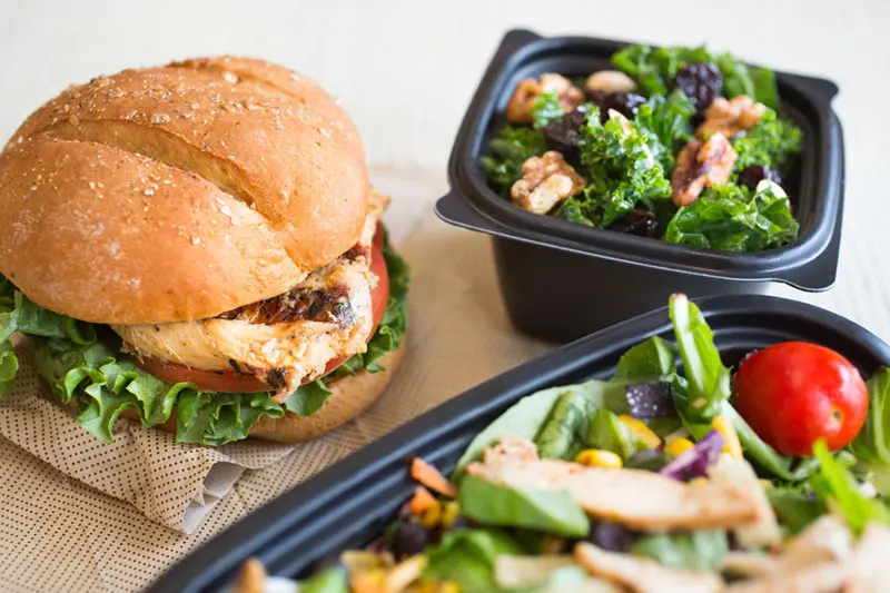 Assorted menu items